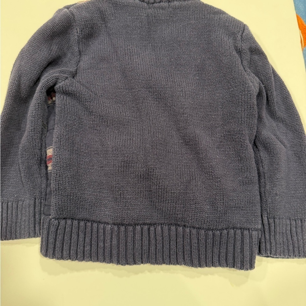 Cat & Jack Fleece lined plaid sweater- 3T - Picture 3 of 3